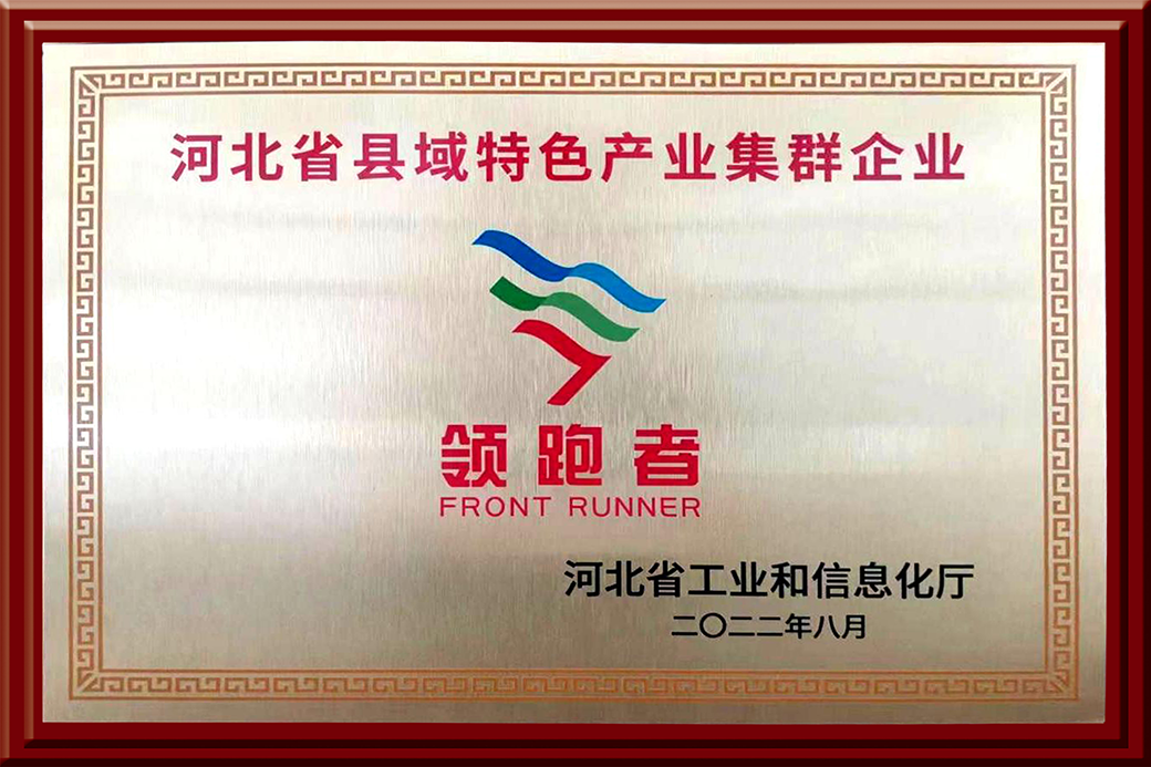 河北省縣域特色產業(yè)集群企業(yè)“領跑者”